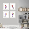 Dignovel Studios Unframed (Set of 4) Bedroom Decor for Kids Girl Nautical Mermaid Ocean Watercolor Prints Nursery Wall Art dnc12 - Image 6