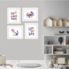 Dignovel Studios Unframed (Set of 4) Watercolor Beach Art Prints Good Vibes Only Seas The Day Wall art Living Room Decor dnc13 - Image 6