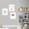 Dignovel Studios Unframed (Set of 3) Be Wild and Free Quote Watercolor Print Newborn Gift Baby Shower Inspirational quote Wall Decor Home Decor dnc14 - Image 5