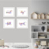 Dignovel Studios Unframed (Set of 4) Wash Dry Fold Repeat Laundry Room Wall Decor Watercolor Art Prints dnc15 - Image 6