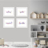 Dignovel Studios Unframed (Set of 4) Relax Soak Unwind Breathe Watercolor Wall Art Funny Bathroom Signs Home Decor dnc17 - Image 6