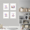 Dignovel Studios Unframed (Set of 4) Funny Bathroom Signs Have a Nice Poop Funny Watercolor Wall Art Prints dnc18 - Image 6