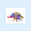Dignovel Studios Unframed (Set of 4) Tyrannosaurus Rex (T-Rex) Triceratops Brachiosaurus Stegosaurus Watercolor Dinosaur Nursery Room Wall Art Prints dnc1 - Image 4