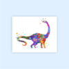 Dignovel Studios Unframed (Set of 4) Tyrannosaurus Rex (T-Rex) Triceratops Brachiosaurus Stegosaurus Watercolor Dinosaur Nursery Room Wall Art Prints dnc1 - Image 5