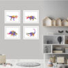 Dignovel Studios Unframed (Set of 4) Tyrannosaurus Rex (T-Rex) Triceratops Brachiosaurus Stegosaurus Watercolor Dinosaur Nursery Room Wall Art Prints dnc1 - Image 6