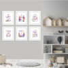 Dignovel Studios Unframed (Set of 6) Funny Bathroom Signs Bathroom rules Please Seat Yourself Funny Watercolor Wall Art Prints dnc20 - Image 8