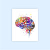 Dignovel Studios Unframed (Set of 3) Human Anatomy Watercolor art print set Heart Lung Brain wall prints dnc23 - Image 4