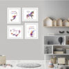 Dignovel Studios Unframed (Set of 4) Never grow up Nursery Watercolor art print Baby room decor dnc27 - Image 6