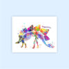Dignovel Studios Unframed (Set of 6) T Rex Stegosaurus Triceratops Pterodactylus Parasaurolophus Spinosaurus Watercolor Dinosaur Skeleton Nursery Decor dnc2 - Image 5