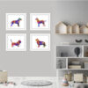 Dignovel Studios Unframed (Set of 4) Labrador Pitbull Dachshund Golden Retriever Dog Puppy Watercolor art print dnc32 - Image 6