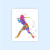 Dignovel Studios Unframed (Set of 6) Watercolor Girl Baseball Softball helmet glove ball bat blazer Sport Art print Bedroom Wall Art dnc4 - Image 2