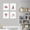 Dignovel Studios Unframed (Set of 4) Watercolor Yoga Art Print Set Lotus Flower Om Symbol Buddha Tree of Life Inspirational Zen Wall Art Print Set dnc5 - Image 6