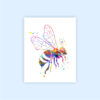 Dignovel Studios Unframed (Set of 4) Bee Butterfly Dragonfly Hummingbird Watercolor Art Print Nursery wall art Baby Bedroom Decor dnc9 - Image 2