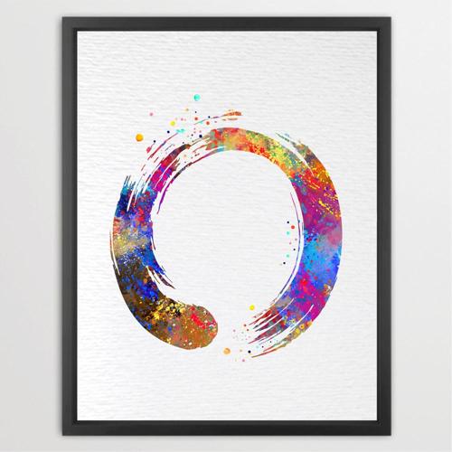 Black enso circle Canvas Print by Windlaugh Store