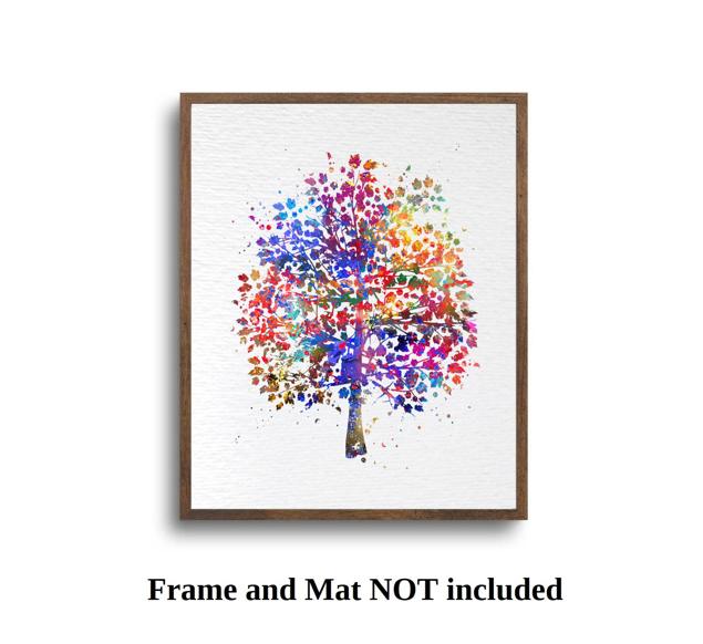 Dignovel Studios Unframed Tree Nature Love Watercolor Art Nursery Kids Art Giclee Office Watercolor Art Print Wall Art Poster Home Decor Hanging DN501 - Image 5