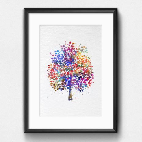 Dignovel Studios Unframed Tree Nature Love Watercolor Art Nursery Kids Art Giclee Office Watercolor Art Print Wall Art Poster Home Decor Hanging DN501 - Image 6