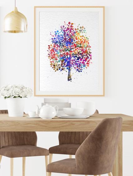 Dignovel Studios Unframed Tree Nature Love Watercolor Art Nursery Kids Art Giclee Office Watercolor Art Print Wall Art Poster Home Decor Hanging DN501 - Image 8