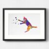 Dignovel Studios Unframed Jumping Cat Animal Love Watercolor Art Print Wall Art Poster Home Decor Hanging DN519 - Image 6