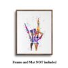 Dignovel Studios Unframed Rock and Roll Gesture Sign Skeleton Hand Music Lover Watercolor Art Print Wall Art Poster Home Decor Hanging DN525 - Image 5