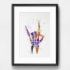 Dignovel Studios Unframed Rock and Roll Gesture Sign Skeleton Hand Music Lover Watercolor Art Print Wall Art Poster Home Decor Hanging DN525 - Image 6