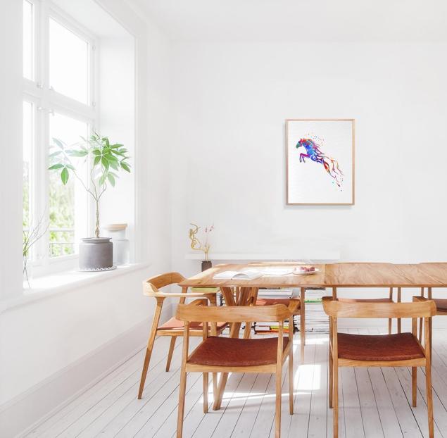 Dignovel Studios Unframed Horse Running Fire Freedom Watercolor Art Print Wall Art Poster Home Decor Hanging DN527 - Image 4