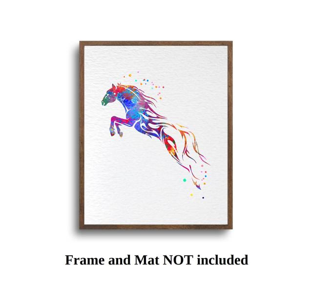 Dignovel Studios Unframed Horse Running Fire Freedom Watercolor Art Print Wall Art Poster Home Decor Hanging DN527 - Image 5