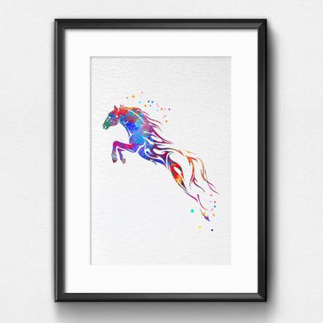 Dignovel Studios Unframed Horse Running Fire Freedom Watercolor Art Print Wall Art Poster Home Decor Hanging DN527 - Image 6