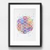 Dignovel Studios Unframed Flower of Life Sacred Geometry Buddha Watercolor Art Print Wall Art Poster Home Decor Hanging DN528 - Image 6