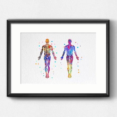 Dignovel Studios Unframed Muscular System Human Body Muscle Anatomy Watercolor Art Print Wall Art Poster Home Decor Hanging DN532 - Image 6