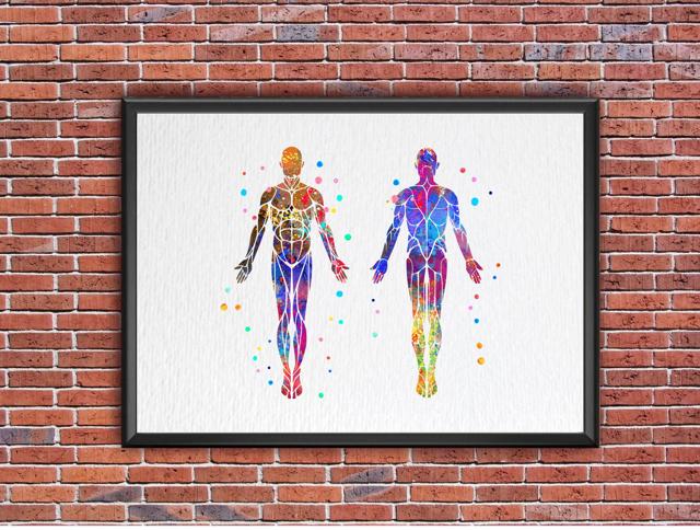 Dignovel Studios Unframed Muscular System Human Body Muscle Anatomy Watercolor Art Print Wall Art Poster Home Decor Hanging DN532 - Image 7