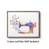 Dignovel Studios Unframed Sewing Machine Butterfly Seamstress Sewing Watercolor Art Print Wall Art Poster Home Decor Hanging DN533 - Image 3