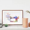 Dignovel Studios Unframed Sewing Machine Butterfly Seamstress Sewing Watercolor Art Print Wall Art Poster Home Decor Hanging DN533 - Image 8