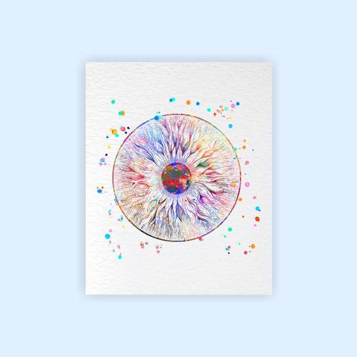 Dignovel Studios Unframed Iris Human Eye Blood Vessels Ophthalmology Clinic Watercolor Art Print Wall Art Poster Home Decor Hanging DN534 - Image 2