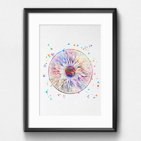 Dignovel Studios Unframed Iris Human Eye Blood Vessels Ophthalmology Clinic Watercolor Art Print Wall Art Poster Home Decor Hanging DN534 - Image 6
