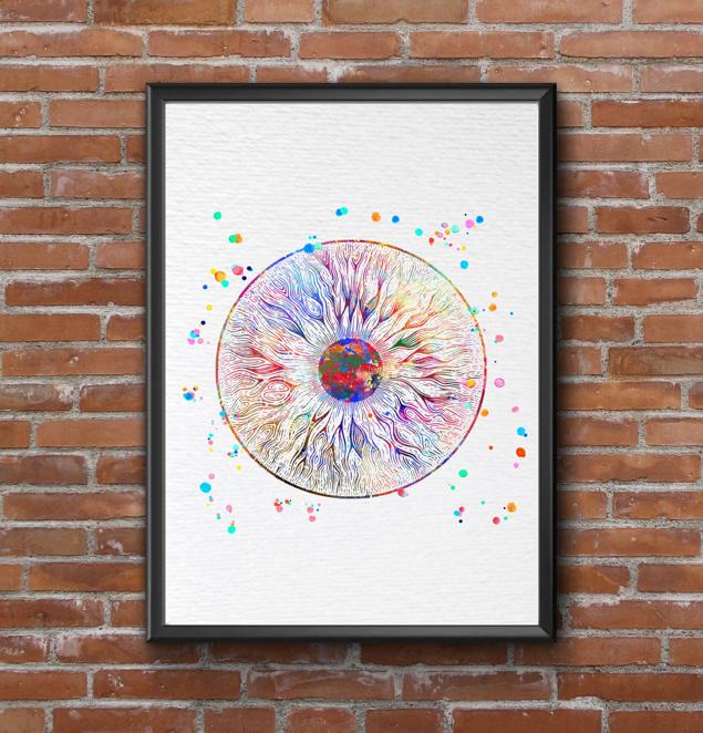 Dignovel Studios Unframed Iris Human Eye Blood Vessels Ophthalmology Clinic Watercolor Art Print Wall Art Poster Home Decor Hanging DN534 - Image 7