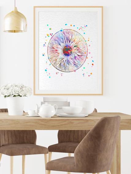 Dignovel Studios Unframed Iris Human Eye Blood Vessels Ophthalmology Clinic Watercolor Art Print Wall Art Poster Home Decor Hanging DN534 - Image 8