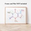 Dignovel Studios Unframed Caffeine Molecule Chemical Symbol Watercolor Art Print Wall Art Poster Home Decor Hanging DN536 - Image 4