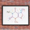 Dignovel Studios Unframed Caffeine Molecule Chemical Symbol Watercolor Art Print Wall Art Poster Home Decor Hanging DN536 - Image 7