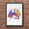 Dignovel Studios Unframed Dragon Fantasy Watercolor Art Print Wall Art Poster Home Decor Hanging DN538 - Image 7