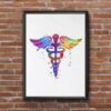 Dignovel Studios Unframed Caduceus Medical Symbol Science Clinic Watercolor Art Print Wall Art Poster Home Decor Hanging DN542 - Image 7
