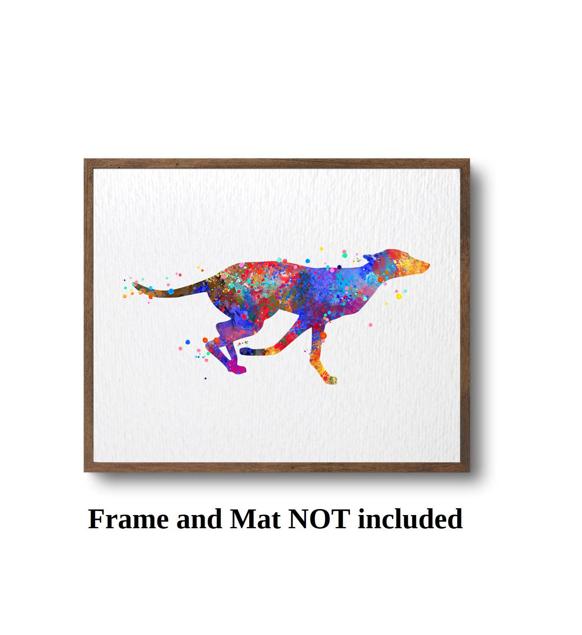 Dignovel Studios Unframed Greyhound Dog Running Chasing Watercolor Art Print Wall Art Poster Home Decor Hanging DN543 - Image 3