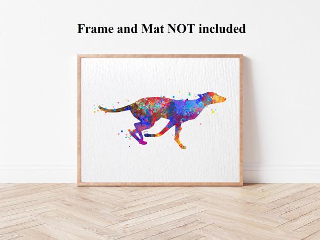 Dignovel Studios Unframed Greyhound Dog Running Chasing Watercolor Art Print Wall Art Poster Home Decor Hanging DN543 - Image 4