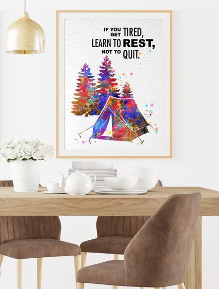 Dignovel Studios Unframed If You Get Tired Learn To Rest Not to Quit Girl Quotes Watercolor Art Print Wall Art Poster Home Decor Hanging DN548 - Image 8