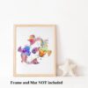 Dignovel Studios Unframed Koi Fish Lotus Meditation Yin Yang Japanese Yoga Watercolor Art Print Wall Art Poster Home Decor Hanging DN550 - Image 3
