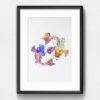 Dignovel Studios Unframed Koi Fish Lotus Meditation Yin Yang Japanese Yoga Watercolor Art Print Wall Art Poster Home Decor Hanging DN550 - Image 6