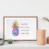 Dignovel Studios Unframed Pineapple Mother Daughter Quotes Wear Crown Stand Tall Watercolor Art Print Wall Art Poster Home Decor Hanging DN553 - Image 8