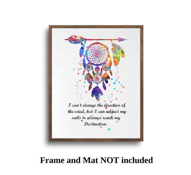 Dignovel Studios Unframed Dreamcatcher Always Reach My Destination Native American Inspirational Quotes Saying Wisdom Watercolor Art Print Wall Art Poster Home Decor Hanging DN562 - Image 5