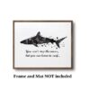 Dignovel Studios Unframed Shark Sea Life You Can't Stop the Waves Learn to Surf Inspirational Quotes Words Saying Wisdom Watercolor Art Print Wall Art Poster Home Decor Hanging DN564 - Image 3