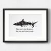 Dignovel Studios Unframed Shark Sea Life You Can't Stop the Waves Learn to Surf Inspirational Quotes Words Saying Wisdom Watercolor Art Print Wall Art Poster Home Decor Hanging DN564 - Image 6