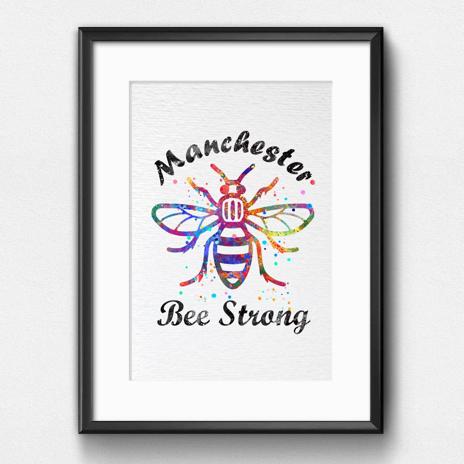 Dignovel Studios Unframed Manchester Bee Strong Inspirational Quotes Words Saying Wisdom Watercolor Art Print Wall Art Poster Home Decor Hanging DN571 - Image 6